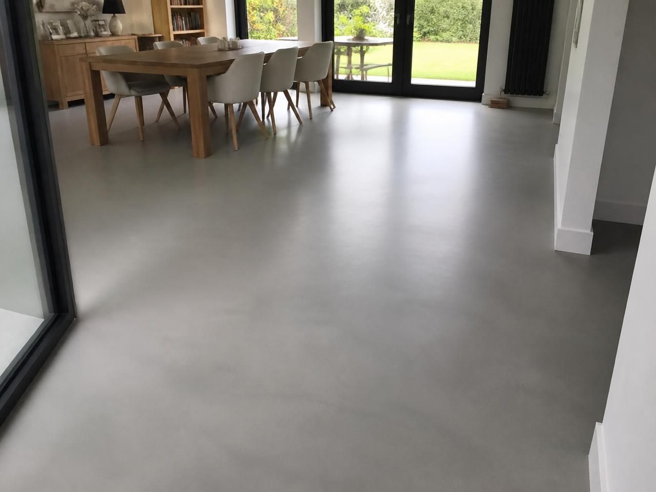 Mauve Hexagon Ceramic Kitchen Wall Tiles 150x173mm laid in an open plan dining room, installed in 150x173mm